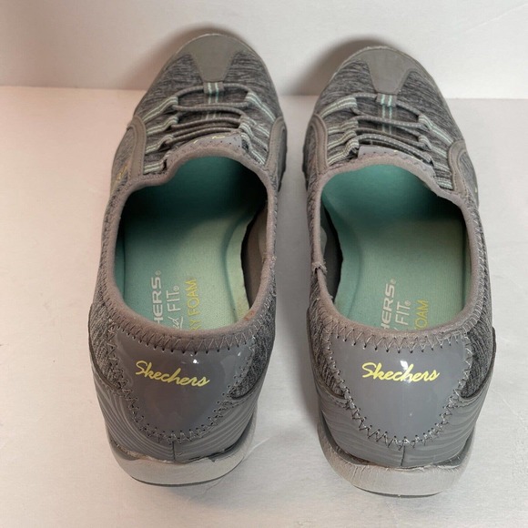 Skechers Shoes 6 Relaxed Fit Memory Foam Bungee Walking Sneakers 22468 Gray - Picture 9 of 15
